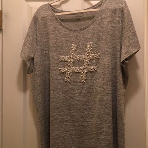Hashtag Pearl Short Sleeve Sweater